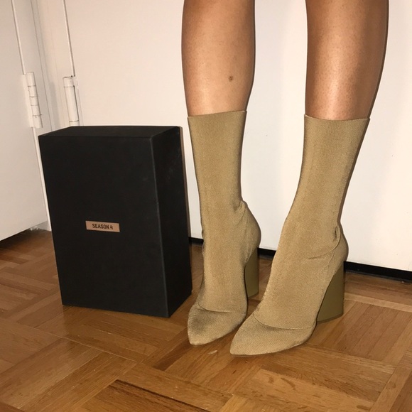 Yeezy Season 4 High Heel Sock Boots 